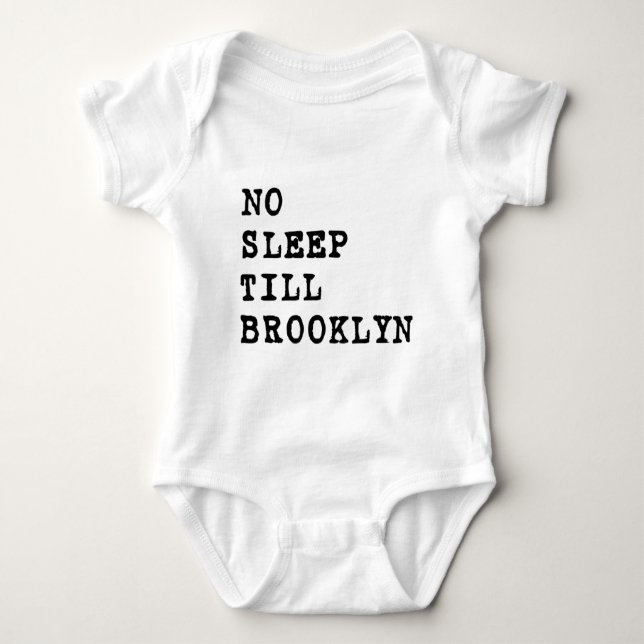 Kein Schlaf bebaut Brooklyn! Baby Strampler (Vorderseite)