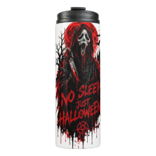 Kein Schlaf, nur Halloween-Schrei Gothic-Horror-De Thermosbecher
