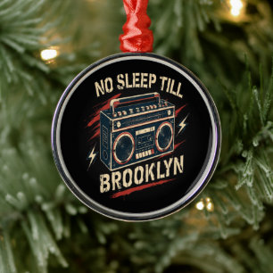 Kein Schlaf Vintage Boombox Retro Ornament Aus Metall