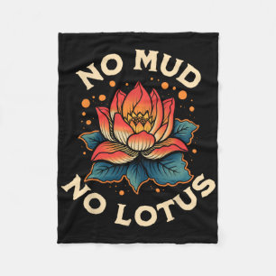 Kein Schlamm Kein Lotus Yoga Meditation Spiritual  Fleecedecke