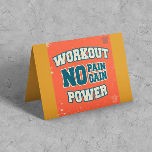 Kein Schmerz Kein Erfolg Workout-Power Karte