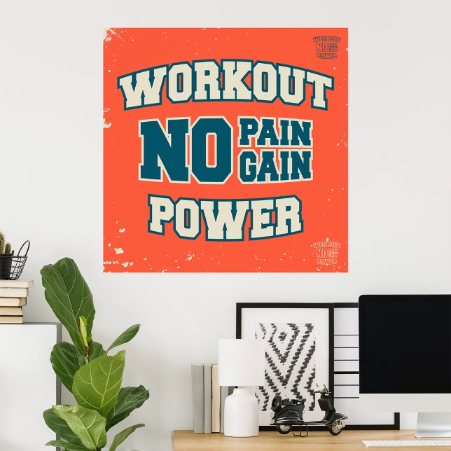 Kein Schmerz Kein Erfolg Workout-Power Poster (Von Creator hochgeladen)