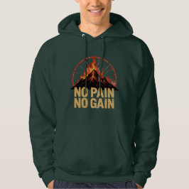 Kein Schmerz kein Gewinn Fiery Mountain Workout Mo Hoodie