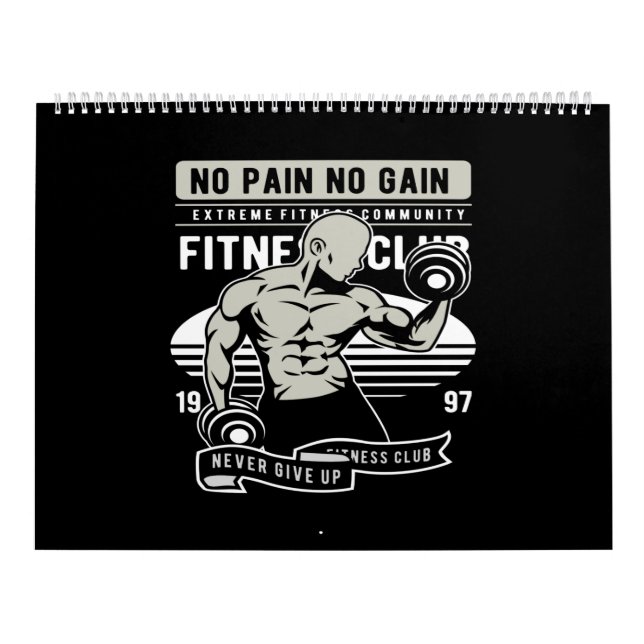 Kein Schmerz kein Gewinn Fitness Club Kalender (Titelbild)