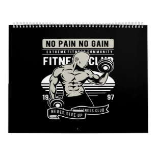 Kein Schmerz kein Gewinn Fitness Club Kalender