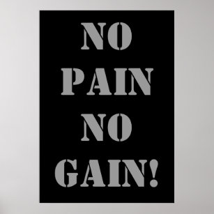 KEIN SCHMERZ, KEIN GEWINN! Gewichtheben von Gym Po Poster