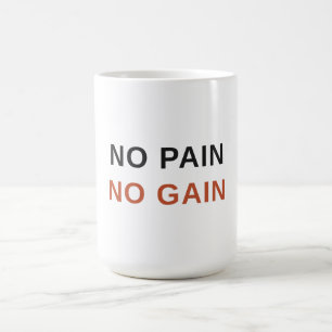Kein Schmerz Kein Gewinn Shirt Fettes Gym Motiva Kaffeetasse