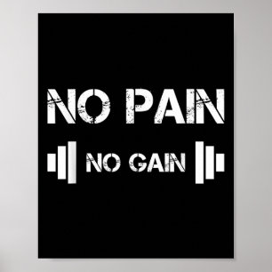 Kein Schmerz Kein Gewinn Workout Motivation Poster