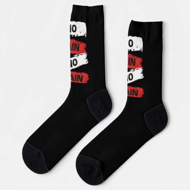 Kein Schmerz Kein Gewinn Workout Socken (Linkes Detail)