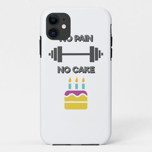 Kein Schmerz kein Kuchen Case-Mate iPhone Hülle (Rückseite)