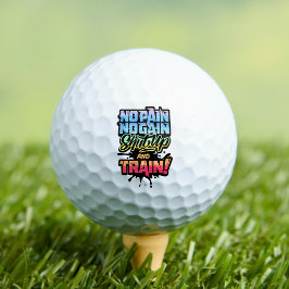 Kein Schmerz kein Motivierend Sportgeschenk Golfball