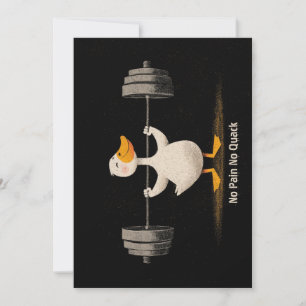Kein Schmerz kein Quack – Lustige Fitness-Enten Ku Feiertagskarte