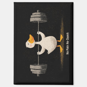 Kein Schmerz kein Quack – Lustige Fitness-Enten-Ku Magnet