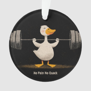 Kein Schmerz kein Quack – Lustige Fitness-Enten Ku Ornament