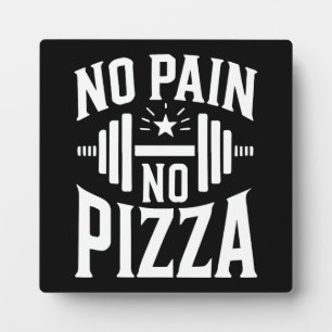 Kein Schmerz, keine Pizza - Funny Gym Workout Fotoplatte