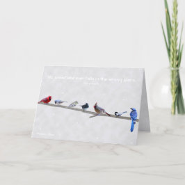 Kein Schneeflocken fällt jemals in den falschen Ur Feiertagskarte