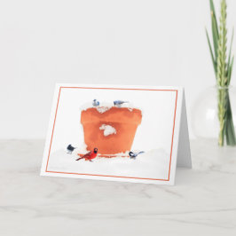 Kein Schneeflocken fällt jemals in den falschen Ur Feiertagskarte