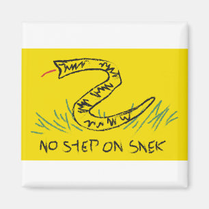 Kein Schritt auf der Flagge von Snek Gadsden Magnet