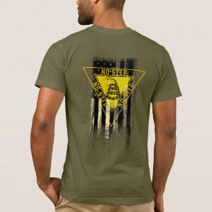 KEIN SCHRITT GADSDEN SNAKE AMERICAN FLAG T-Shirt