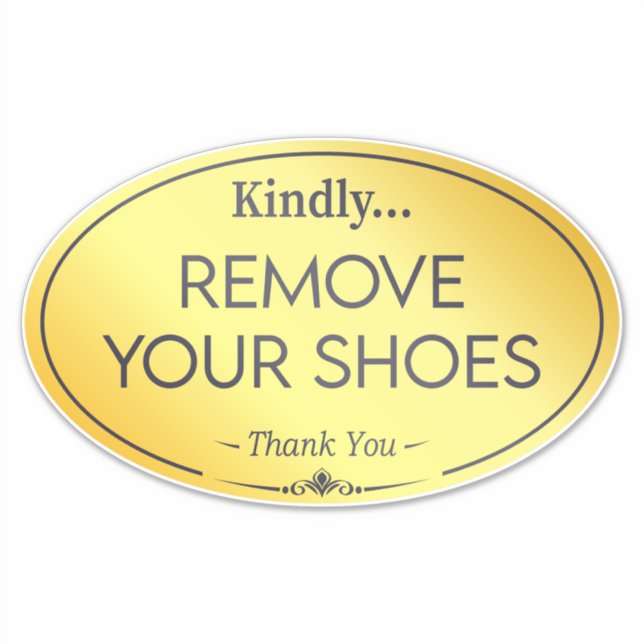 Kein Schuhunterschrift Aufkleber (Vorderseite)