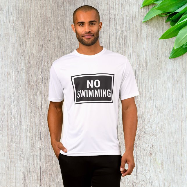 Kein Schwimmen, kühne Schwarz-Weiß-Warnung T-Shirt (Von Creator hochgeladen)