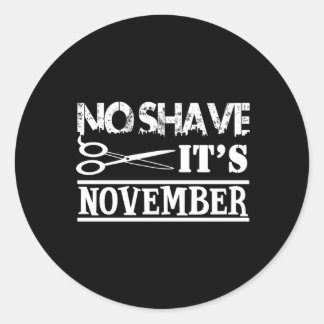 Kein Shave Es ist November Runder Aufkleber