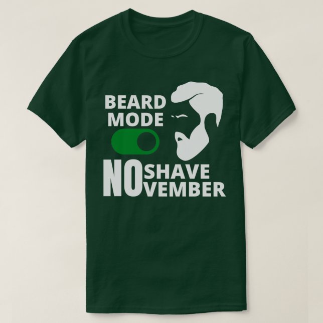 Kein Shave-November-Bartmodus auf T-Shirt (Design vorne)