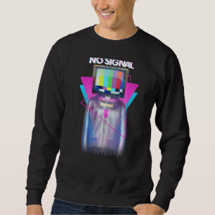 Kein Signal Fernsehen von Air Man Glitch Vaporwave Sweatshirt