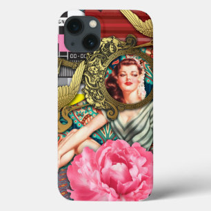 Kein Signal - Freche Dame Digitale Collage Case-Mate iPhone Hülle