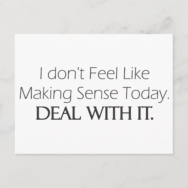 Kein Sinn heute Postkarte (Vorderseite)