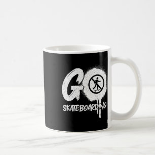 Kein Skateboarding-Schild Skateboarding Skater Gra Kaffeetasse