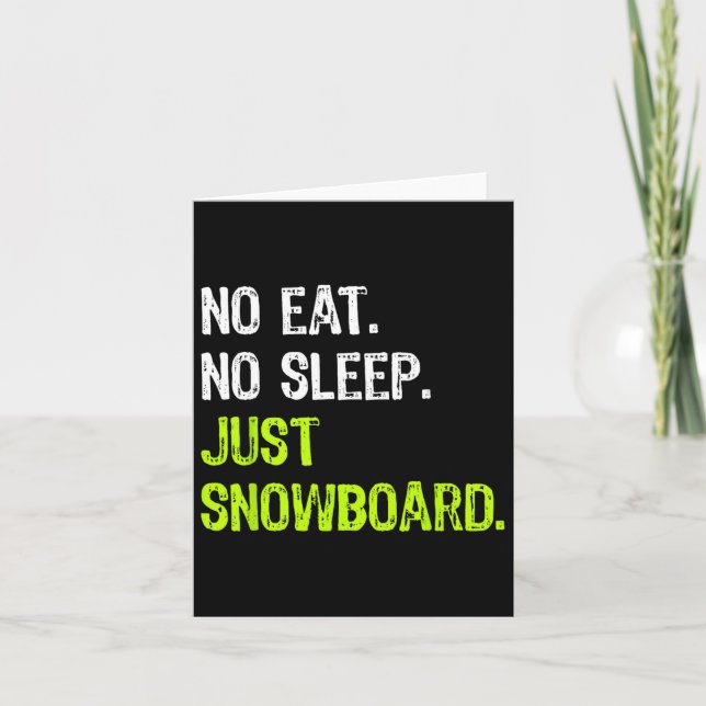 Kein Sleep Wiederholung nur Snowboard Snowboarden Karte (Vorderseite)