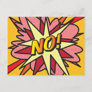 Kein Spaß Retro-Comic-Book-Pop-Art Postkarte