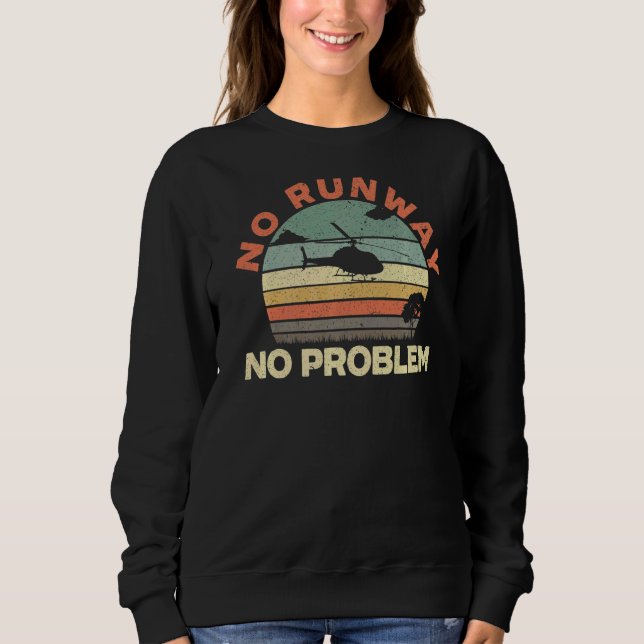 Kein Start kein Problem Luftfahrt Aviator Chopper  Sweatshirt (Vorderseite)