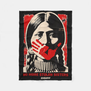 Kein Stolen Sister Red Hand Mmiw Awareness Amer me Fleecedecke