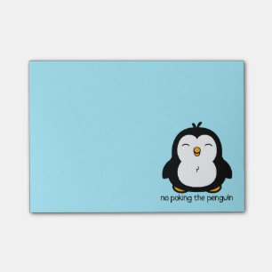 Kein Stoßen des Pinguins Post-it Klebezettel