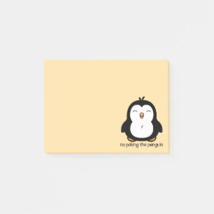 Kein Stoßen des Pinguins Post-it Klebezettel