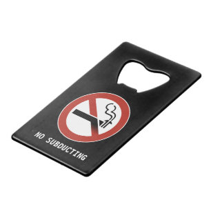 Kein Subduktionslogo Kreditkartenflaschenöffner