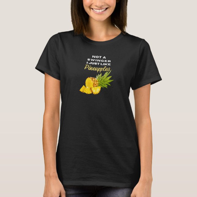 Kein Swinger, den ich einfach mag Ananas Premium T-Shirt (Vorderseite)