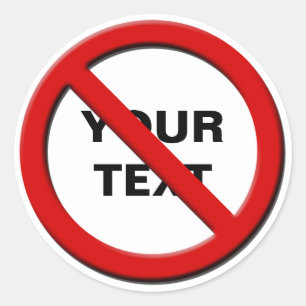 Kein Symbol Kleiner benutzerdefinierter Aufkleber