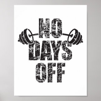 Kein Tag ohne Bodybuilder-Spruch Hantel Bodybuildi Poster