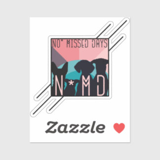 Kein Tag Square Design Aufkleber