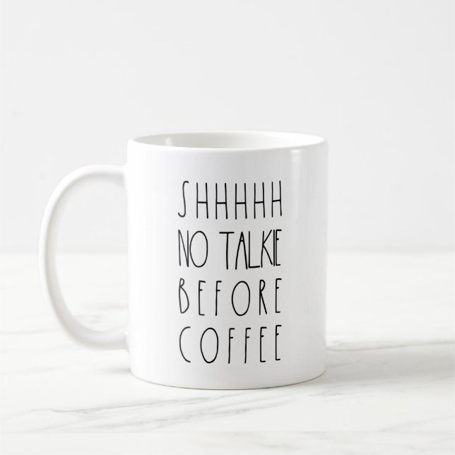 Kein Talkie vor Kaffee-Tasse Rae Dunn inspiriert Kaffeetasse (Links)