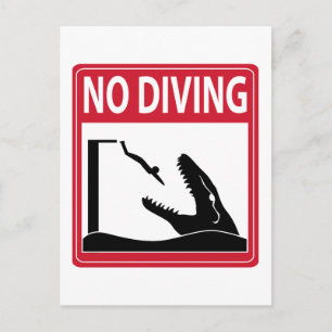 Kein Tauchen (Mosasaurus) Postkarte