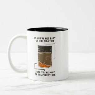 Kein Teil des Lösung Chemie Lehrer Gags Zweifarbige Tasse