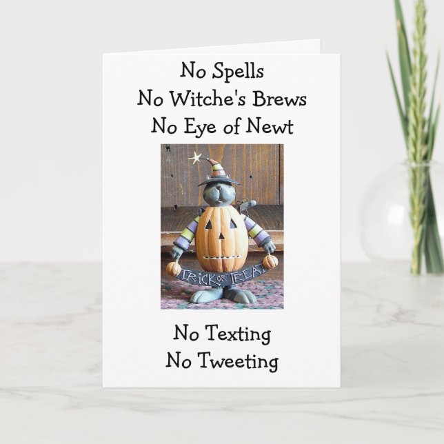 KEIN TEXT/TWEETE/TRICKING/ZAUBER-LOVER-HALLOWEITE KARTE (Vorderseite)