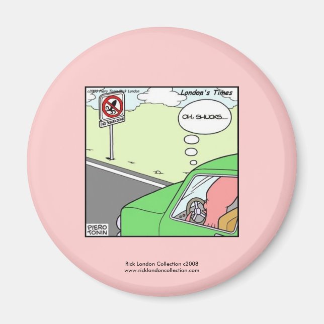 Kein Tintenfisch Zone Unglaublich witzig Cartoon M Magnet (Vorne)