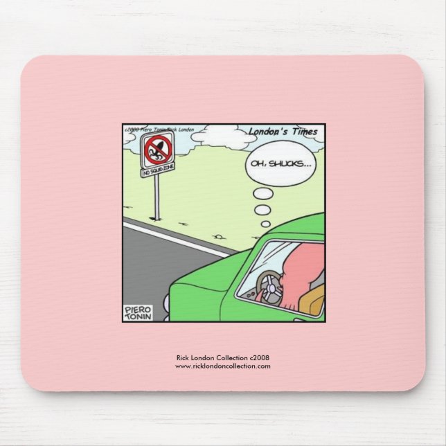 Kein Tintenfisch Zone Unglaublich witzig Cartoon M Mousepad (Vorne)
