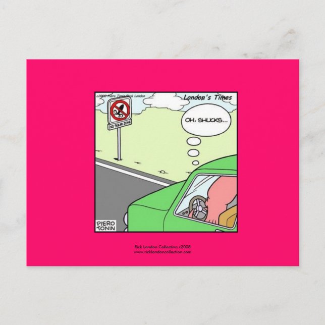 Kein Tintenfisch Zone Unglaublich witzig Cartoon P Postkarte (Vorderseite)