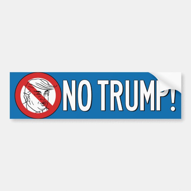 Kein Trump 2016 Autoaufkleber (Vorne)